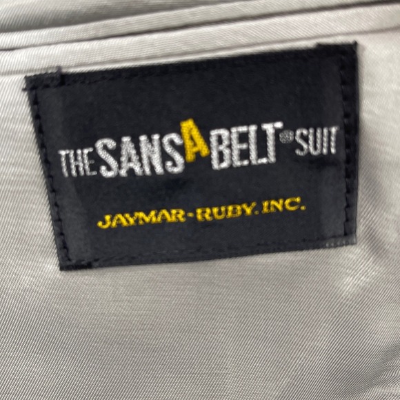 Sans A Belt Suit Men Blazer Formal Event Sport Coat Wool Silk Blend Siz 41R Blue - Picture 9 of 13